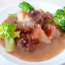 揚げない 林檎たっぷり酢豚風