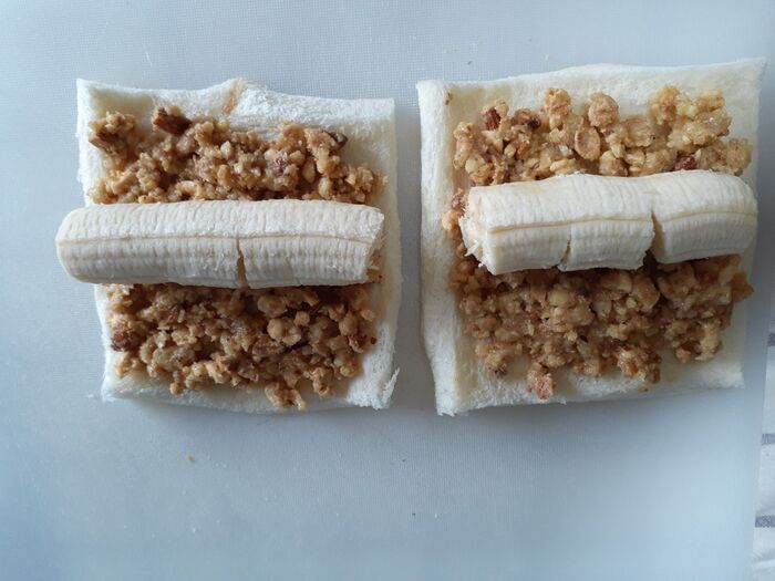 バナナを乗せます