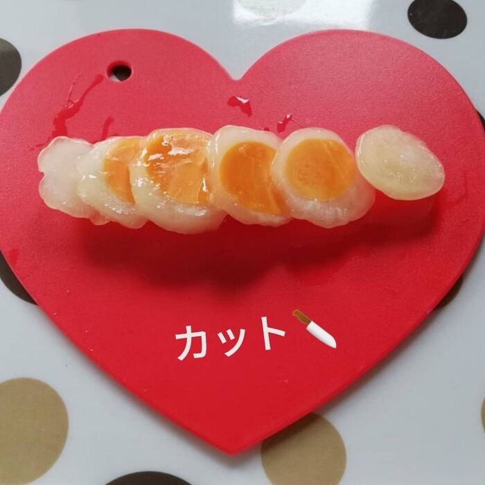 包丁を温めて切る🔪