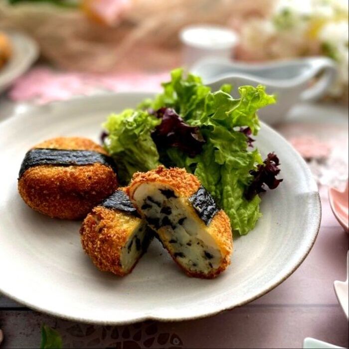 バターとチーズのコクがアクセント!磯辺コロッケ