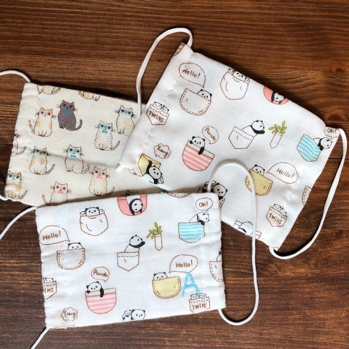 ミシンがなくても手縫いでOK!子供と一緒に手作り☆簡単マスクの作り方☆休校・春休みに!