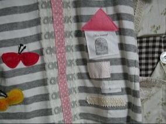 フェルトのハギレでアップリケに