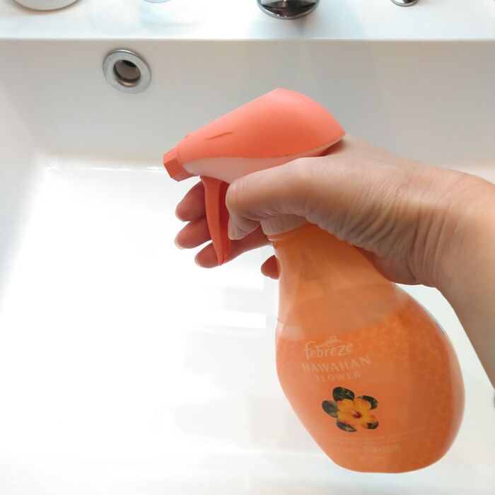 猫ちゃんシリーズ! 洗面所に置いた猫トイレのにおい対策☆来客前の香りのおもてなしにも☆