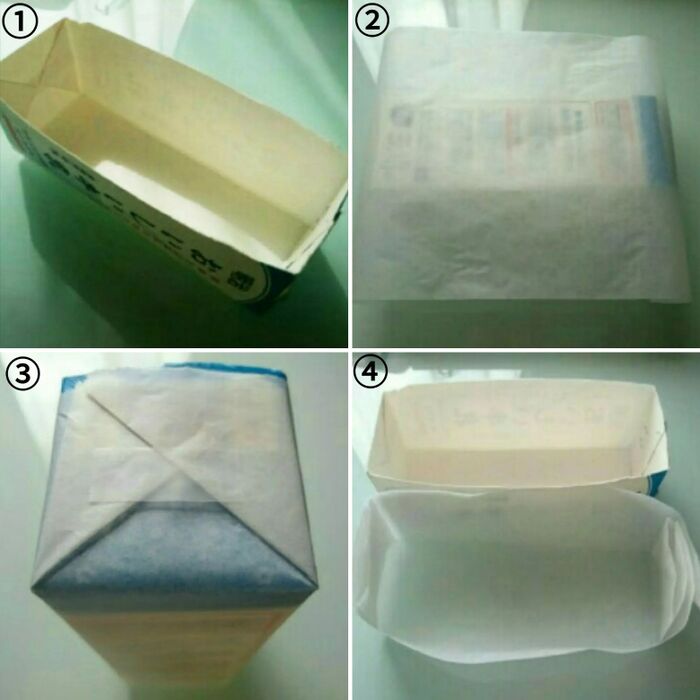 牛乳パックで型を作ります♪