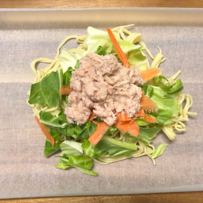 ➁クッキングシートは大きめの方が包みやすい!
