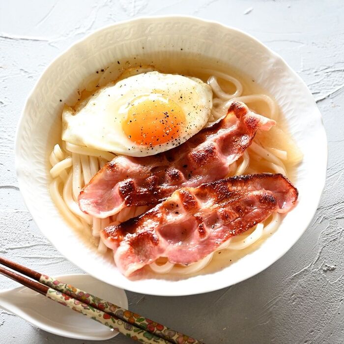 火曜サプライズで再ブーム♡イングリッシュブレックファストうどん(風)【トレンド】