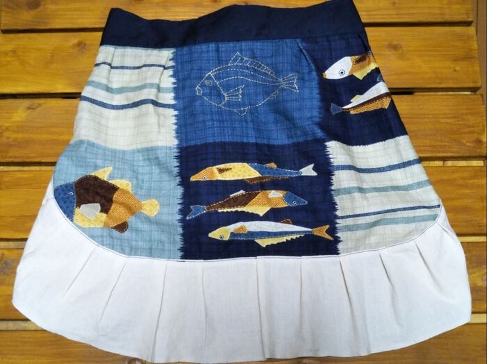 3種類のハギレでリメイク♡エプロン