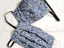 リバティの布でマスクを作ってみた