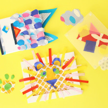 【簡単お家遊び】親も子も楽しめるアート♪ハギレでインテリアフレーム作り