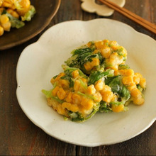 コーンと三つ葉のかき揚げ/#節約レシピ#食材2つ