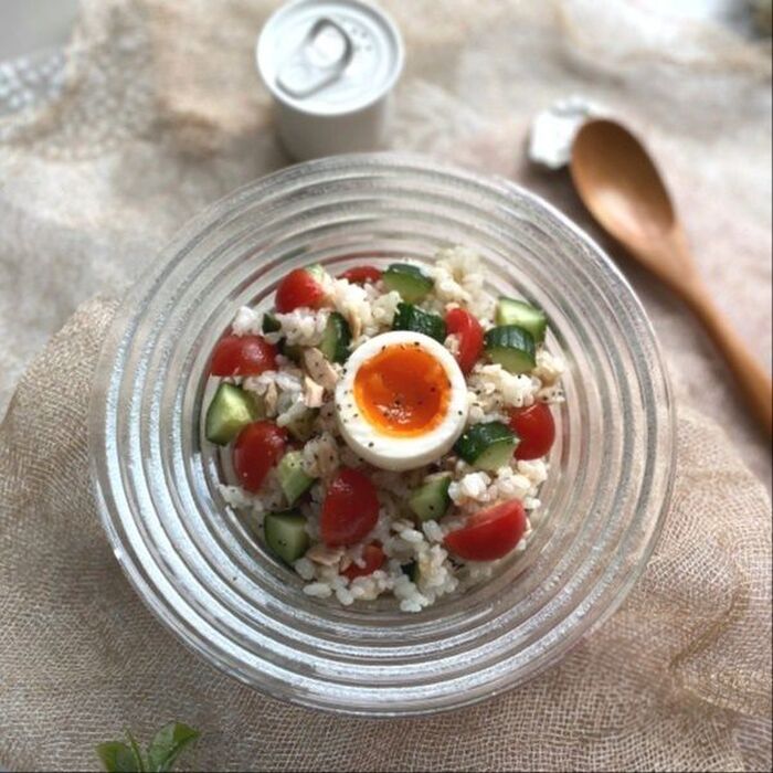 残りごはんでもOKパパっとできちゃうイタリアンなライスサラダ