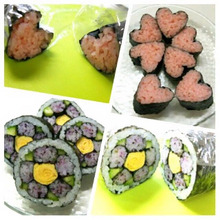 お花巻寿司・ハート寿司を上手に巻くコツ