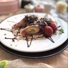 余っていた春巻きの皮で~メキシコのスイーツバナナチョコチミチャンガ