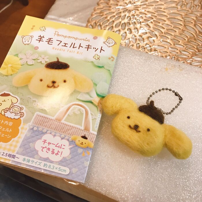 ポムポムプリンの羊毛フェルトキット!