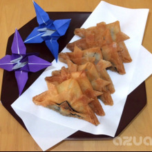 見た目も楽しい!かぶとチーズあげ