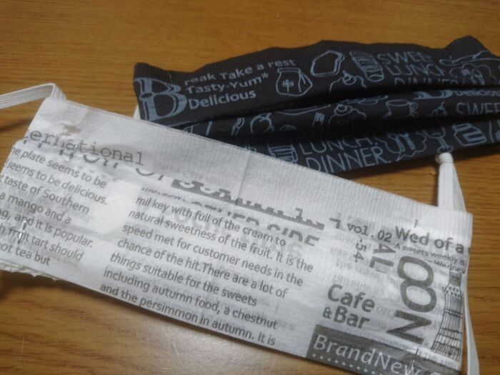 遠慮なく使い捨て☆親子で簡単手作りマスク☆メガネさんにおすすめ♪