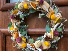 100均セリアのドライで☆春のナチュラルリース