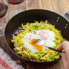 春キャベツの巣ごもり卵。自分で作った電子書籍にも載せたレシピです♪