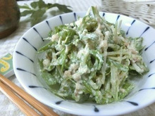 水切り不要☆ お箸が止まらぬ水菜の白和えサラダ