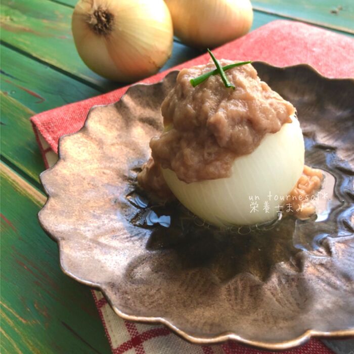 あと一品欲しい時☆レンジ加熱でスタミナ強化‼新玉ねぎのふろふき風~中華ツナあん~