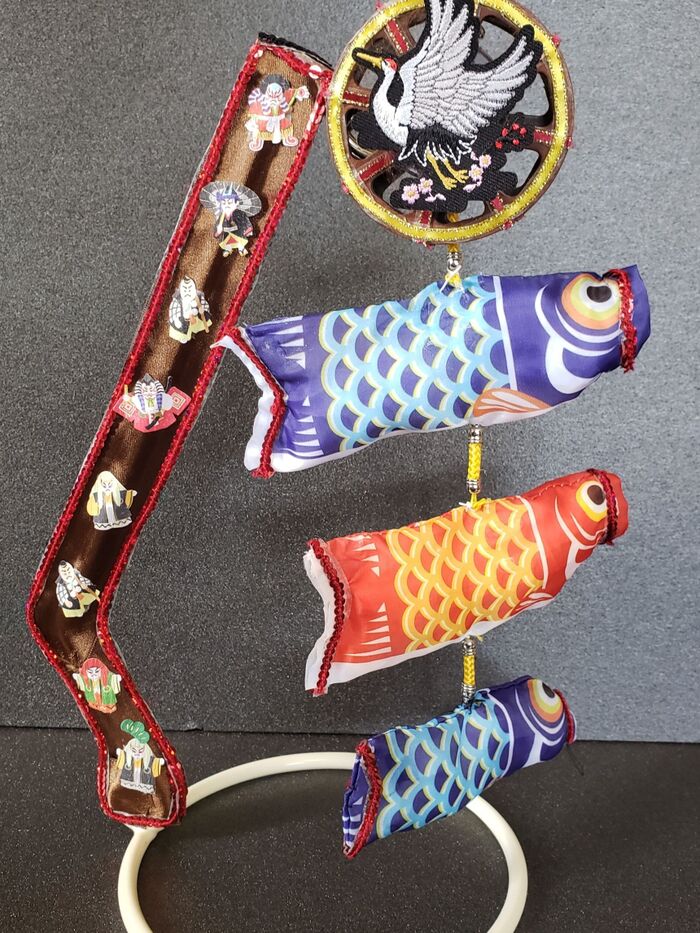 もうすぐ5月の節句!。孫の為に小さな鯉のぼり🎏 飾りを作りました