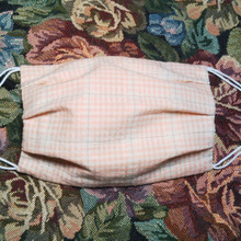 ♡コットン手作りマスク♡手縫いリバーシブルプリーツマスク♡はぎれを使って〜