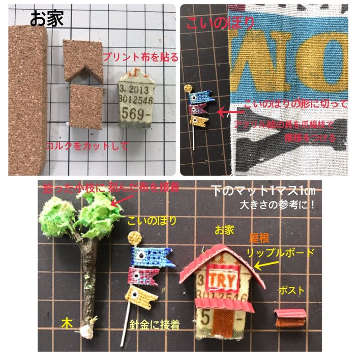 家などのパーツを作る