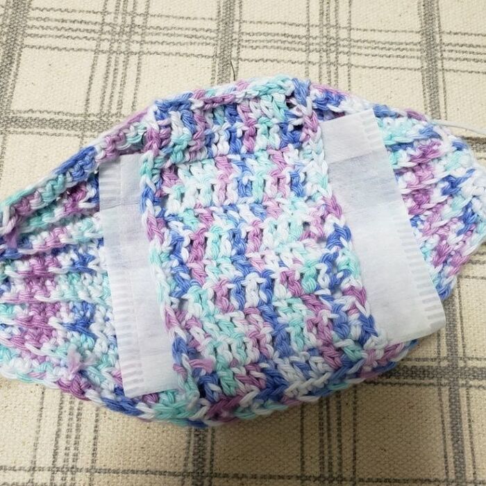 ダイソー毛糸1玉使いきり!フィルターポケットつき立体マスク