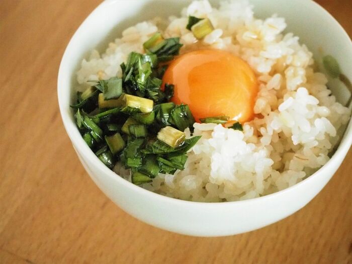 stayhomeだから朝から解禁♡ニラ醤油たっぷりTKG