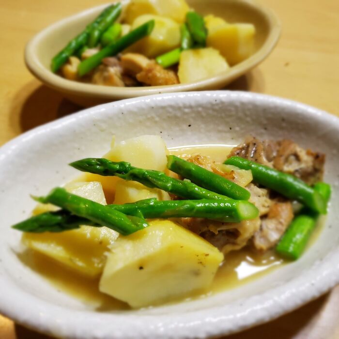 鶏肉とジャガイモのサフラン煮♪意外とお手軽♪
