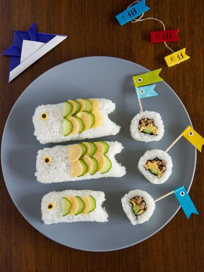 こいのぼりの巻きまきご飯