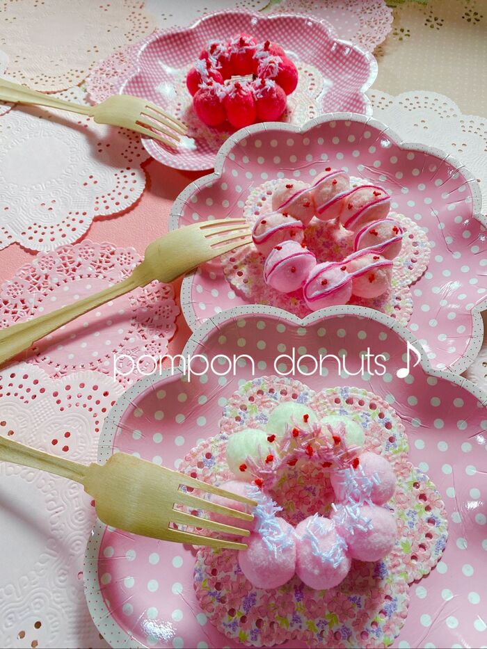 おうちで楽しむ♪カンタン♪ときめきハンドメイド♪ *デコレーションボールで作ろう♪リングドーナツ編*