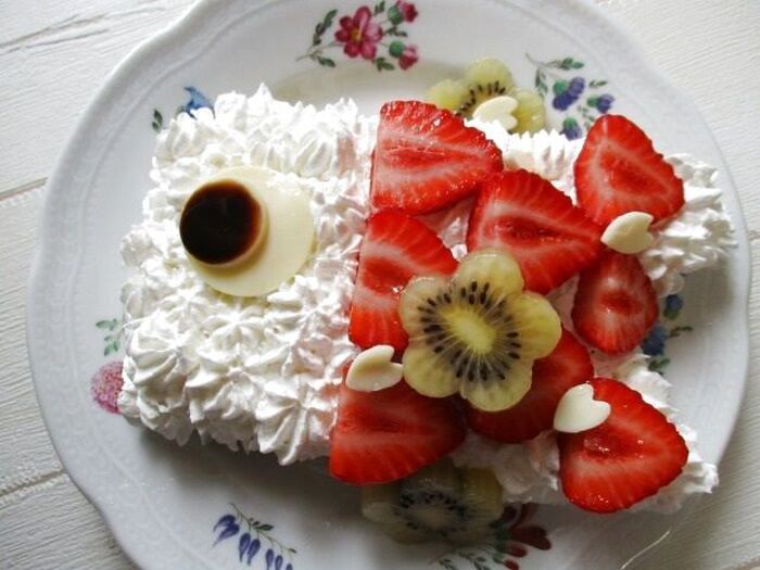 各パーツを、のせて、鯉のぼりを完成させます