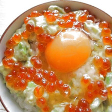 最速飯♡海の宝石キラキラいくら&アボマヨわさび醤油混ぜ!卵がけご飯♪
