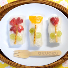 フルーツで作る、お花生春巻き♪