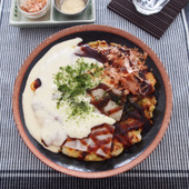 ごっつ旨い!お好み焼・たこ焼アレンジレシピ「餅チーズお好み焼」