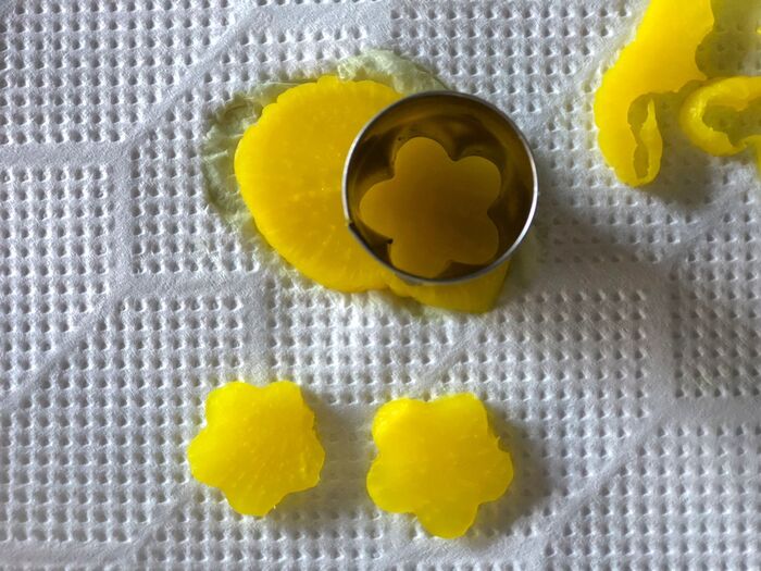 お漬物利用の「お漬物フラワー」