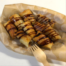 【試してみた】♡揚げずに簡単♡バナナのおやつ春巻き♡【#スイーツ#フライパン】