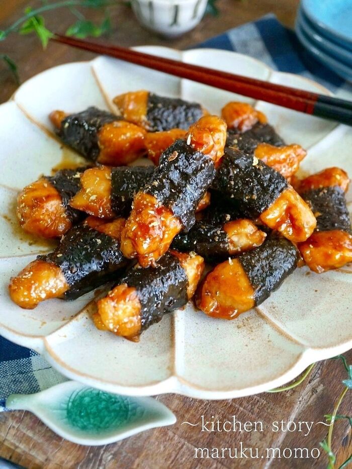 まるで~うなぎみたい⁉鶏むね肉でやわらか♪のり巻きチキン