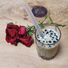 簡単♡タピオカ風コーヒー牛乳♡カロリー・糖質オフ〜こんにゃくをお砂糖で煮る!