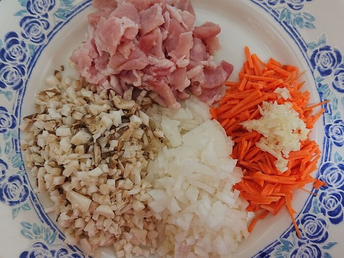 材料を刻む