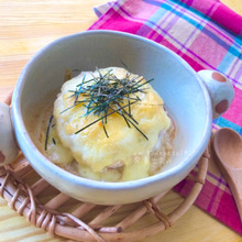 【ちょい足しレシピ】梅しそわかめで和風とろろドリア☆腸内環境改善効果に☆