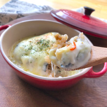 【レンチンで簡単ホワイトソースちょい足し】とり五目グラタン☆美肌効果に!