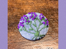 お花の刺繍第二弾☆100均材料でラベンダー刺繍
