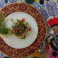 ロメーヌのメダイヨン、parmigiano reggiano軽いグラティネ