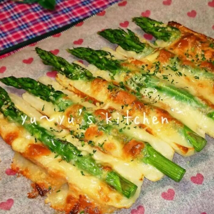 竹輪アスパラ♡チーズのっけ焼き~♡
