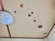 寝室で光る!惑星観測☆ダイソー蓄光立体ステッカー