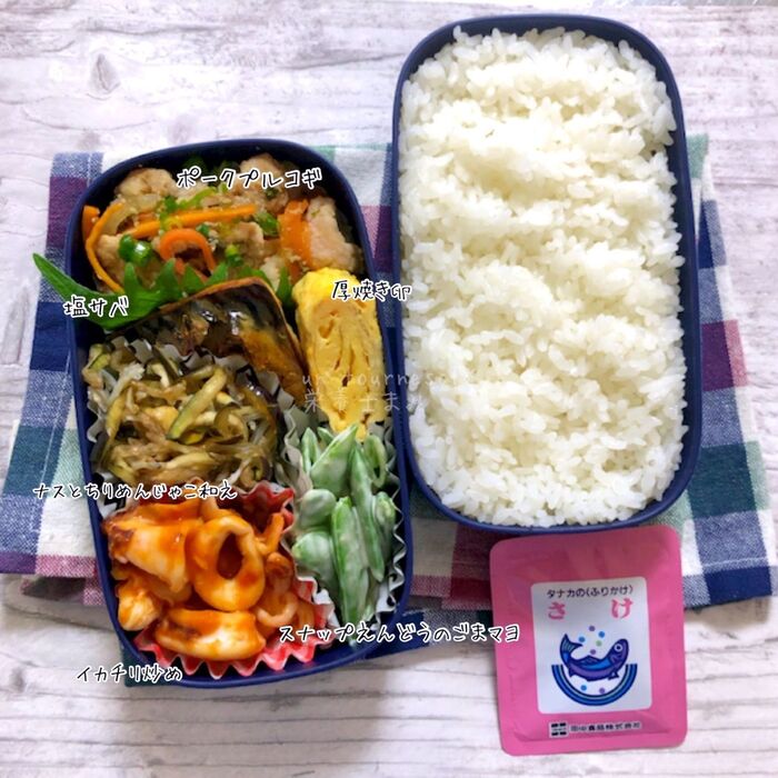 旬のイカで動脈硬化予防に!ヘビロテレシピの主人弁当【イカチリ炒め】