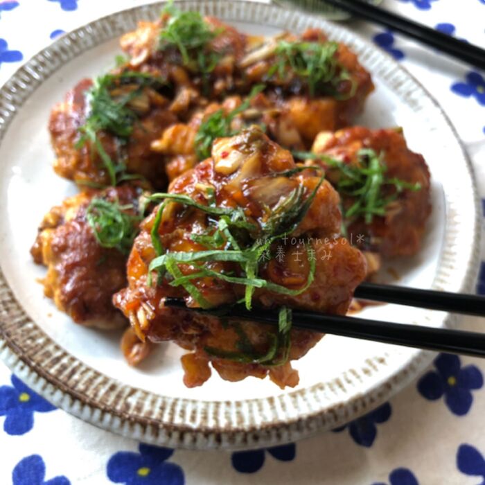 ☆お好みで、せん切り大葉や小口切りネギを散らしてお召しあがりください。