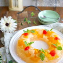 ダイソーのエンジェルプレートで簡単♪子供も大すき!しゅわしゅわ★フルーツポンチ風ゼリー